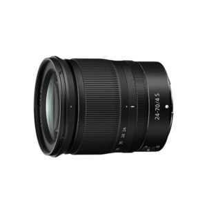 Nikon NIKKOR Z 24-70mm f/4 S – widok frontowy w kolorze czarnym