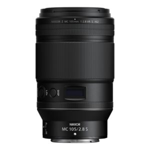Nikon Nikkor Z MC 105 mm f/2.8 VR S – widok frontowy w kolorze czarnym